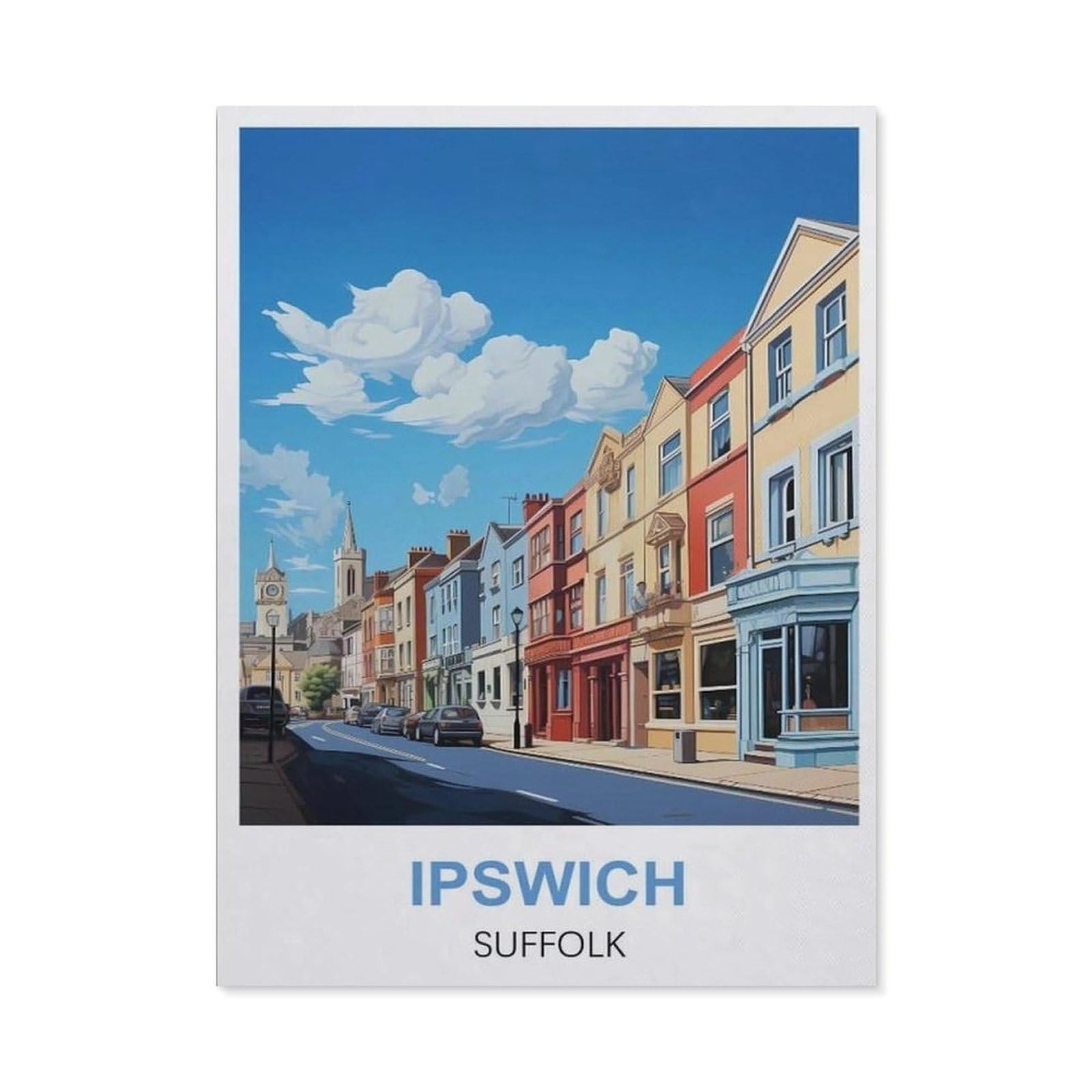 Vintage Art Metal Signs Funny Sign，Ipswich Suffolk(20x30cm）