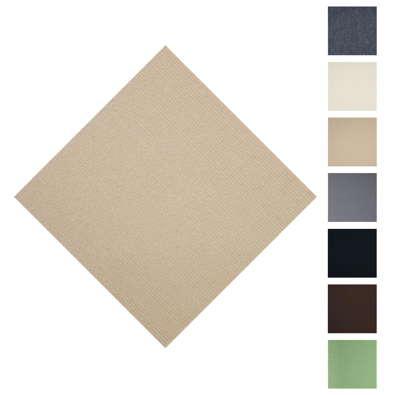 ZOWZOW Static Cling Carpet Tiles 30 x 30 cm, 20 Pack No Glue Installation, Reusable Square Floor Tiles, Easy Install Non-Slip