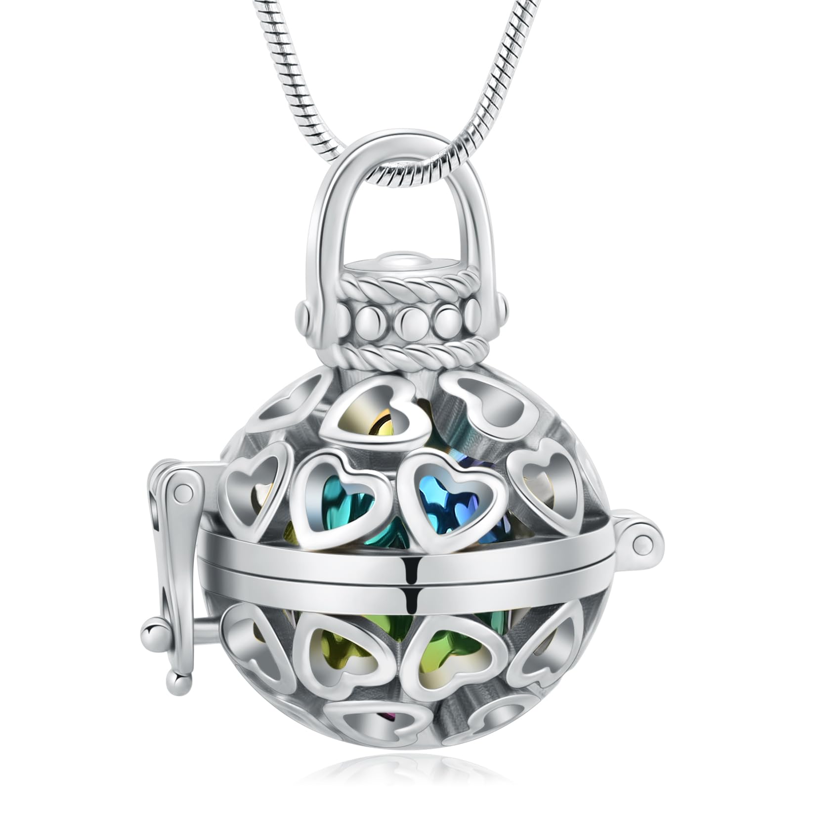 QGJNSGC Heart Urn Necklace for Ashes Vintage Hollow Flower Cremation Jewelry for Ashes Necklace Memorial Locket Pendant Jar Keepsake Necklace for