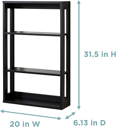 Zenna Home Juego de almacenamiento montado en la pared incluye estante de pared de 4 niveles para espacios pequeños y torre de pared de 7 niveles,