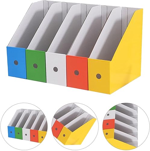 Miniatura 7 de PartyKindom File Organizer Rack with Independent Boxes Paper Book Stand for Students and Office Desktop Storage Practical Document Holder with for