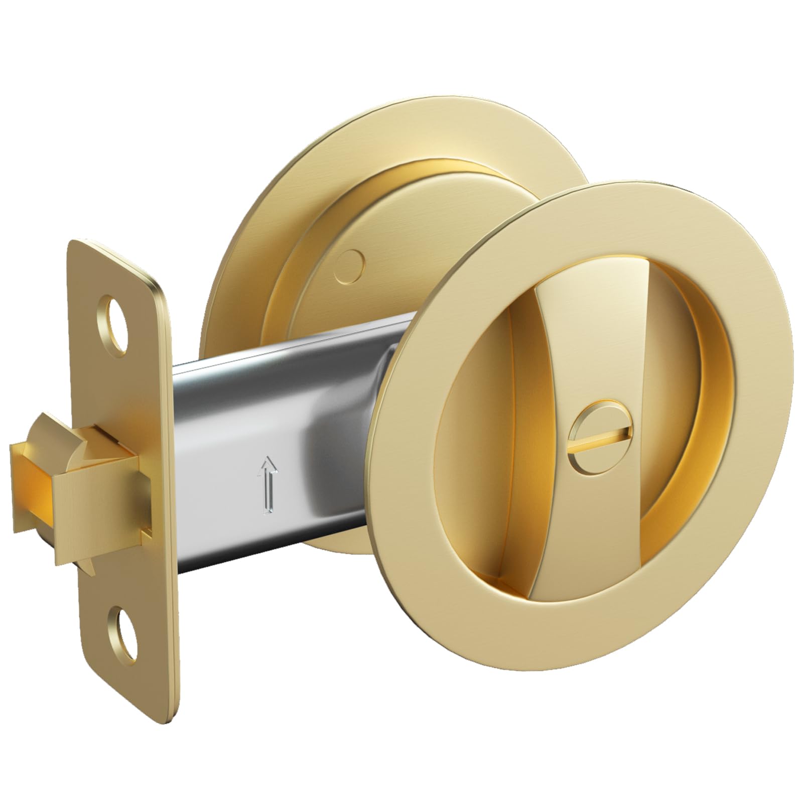 goldenwarm Pocket Door Lock Brushed Gold, Bed/Bath Contemporary Privacy ...