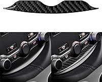 Vista 8 de NVCNX - Kit de calcomanías de fibra de carbono de fibra de carbono para consola de salpicadero de automóvil, interruptor de CA, CD, botón, marco