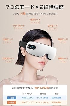 2025新設計 360° エアバッグアイウォーマー ホットアイマスク折り畳み式 Amazon.co.jp: 【2025新設計 360°エアバッグ】 アイウォーマー