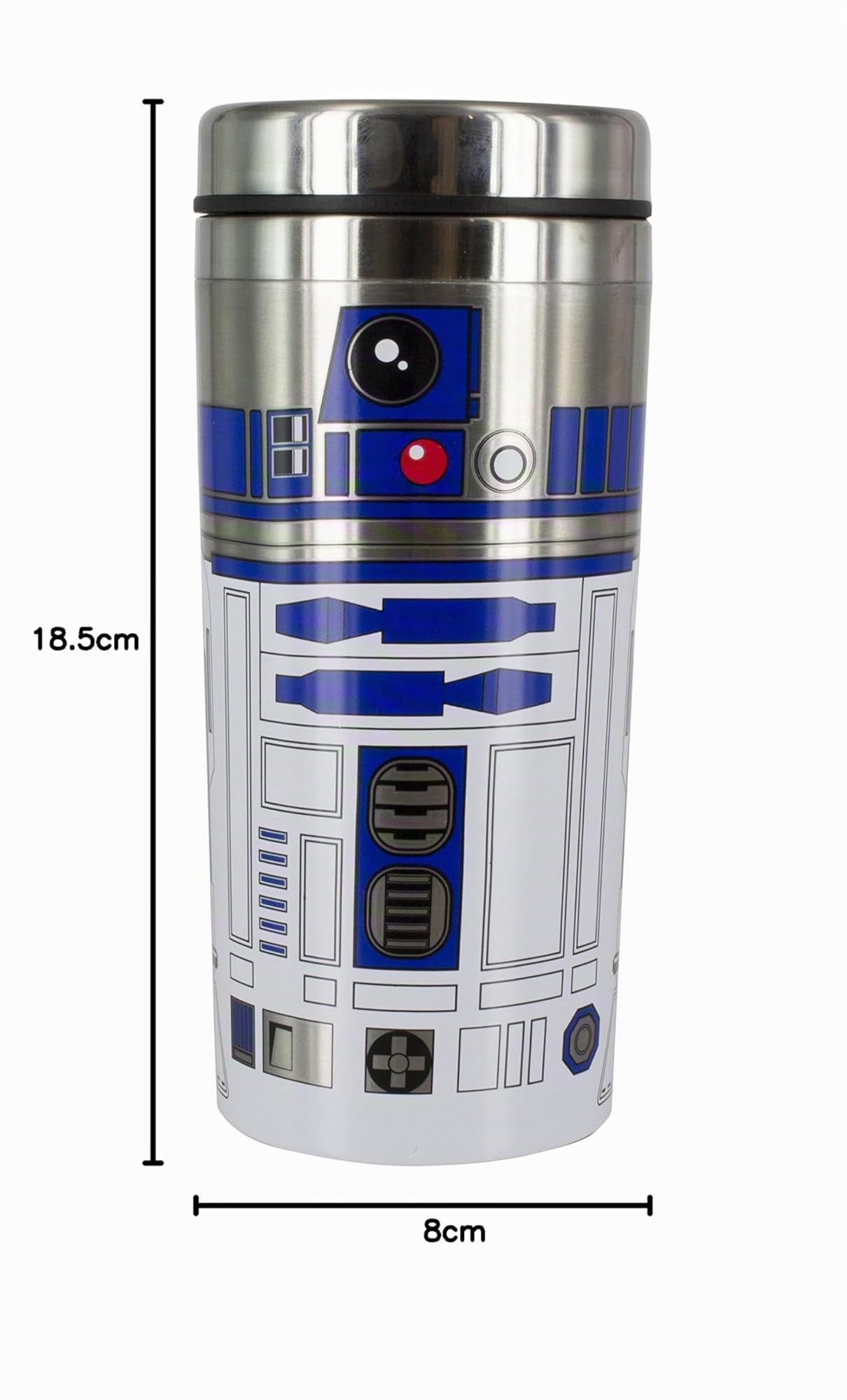Borraccia R2-D2 Bottiglia Inossidabile Star Wars, Regalo per Fan Lucasfilm, 450ml