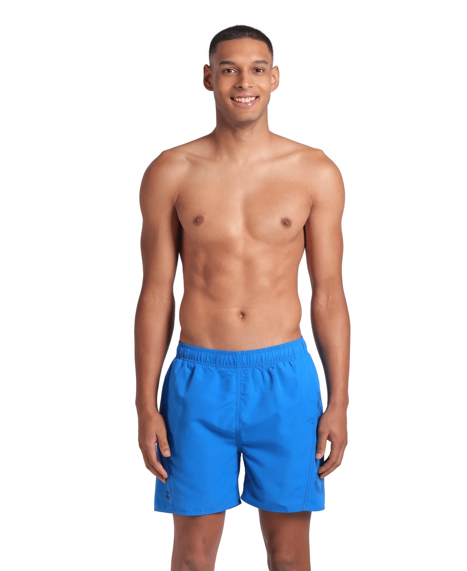 ARENA Fundamentals Logo Boxer R Men's Swimwear, Swim Short for Beach and Pool, Swimwear Made of Soft Recycled Fabric with Quick Drying Feature, Beach Boxer with Internal Mesh Briefs