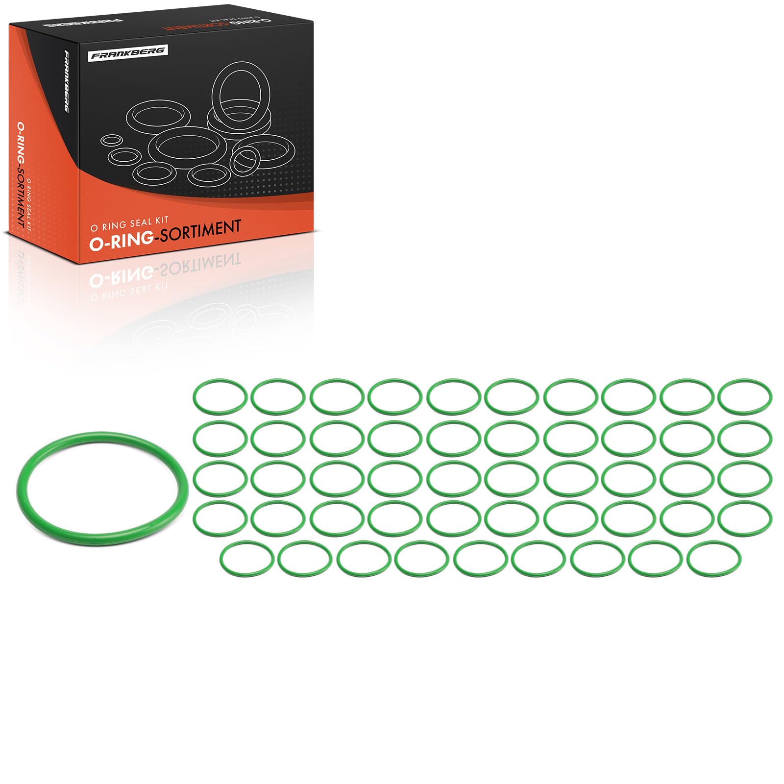 Frankberg Juego de juntas tóricas para aire acondicionado (50 unidades) | Exact ID(40.94±0.38 mm), Exact CS(3.53±0.10mm), HNBR, 50 unidades