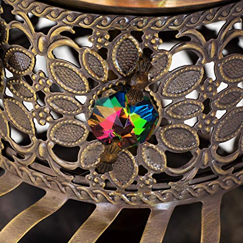 Attar Mist Carousel Electric Incense Burner - Metalic Bakhoor Burner Holder | Oud Frankincense Resin Burner (Mabkhara) | For Office & Home Decor | Ideal For Yoga, Spa & Aromatherapy (Bronze) #TOP3