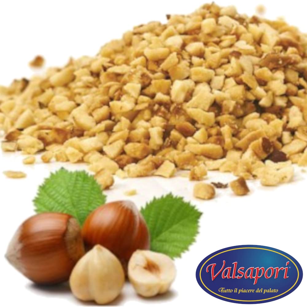 Valsapori - GRANELLA DI NOCCIOLE TOSTATE (500 gr) - Nocciole Turche Tritate e Tostate - Croccanti per Decorazioni e Dolci