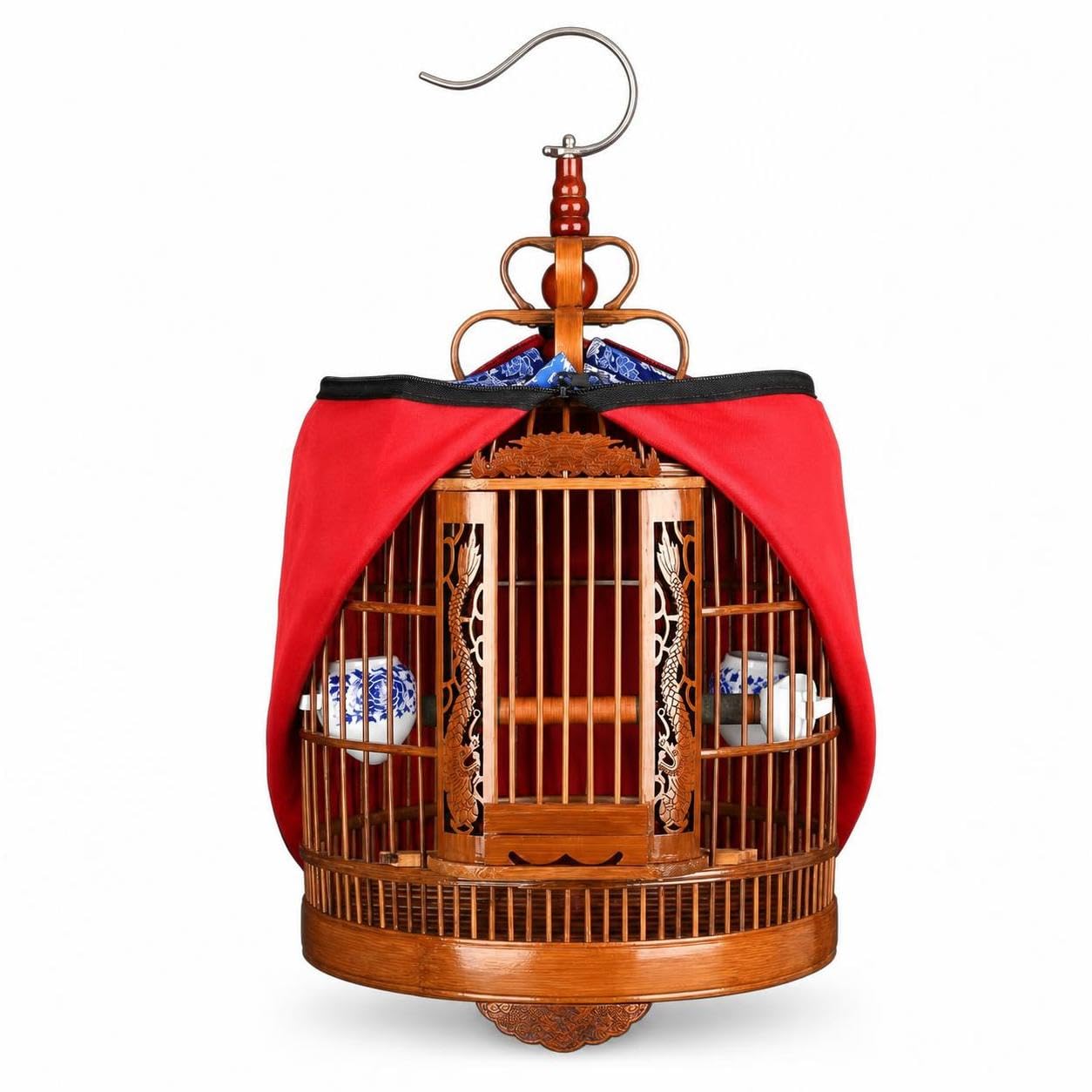 Geschnitzt Vogelkäfig aus Bambus für, n und Papageien, Vogelbedarf, 30cm