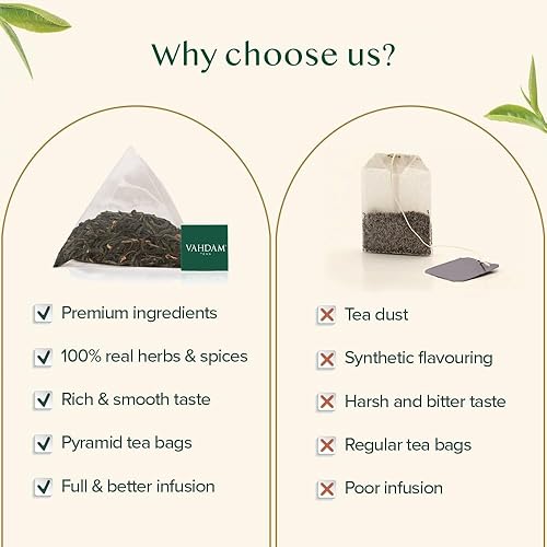 Miniatura 6 de VAHDAM - Bolsas de té negro Earl Grey (100 unidades) con alto contenido de cafeína, sin OMG, sin gluten, hojas de té sueltas enteras con aceite de