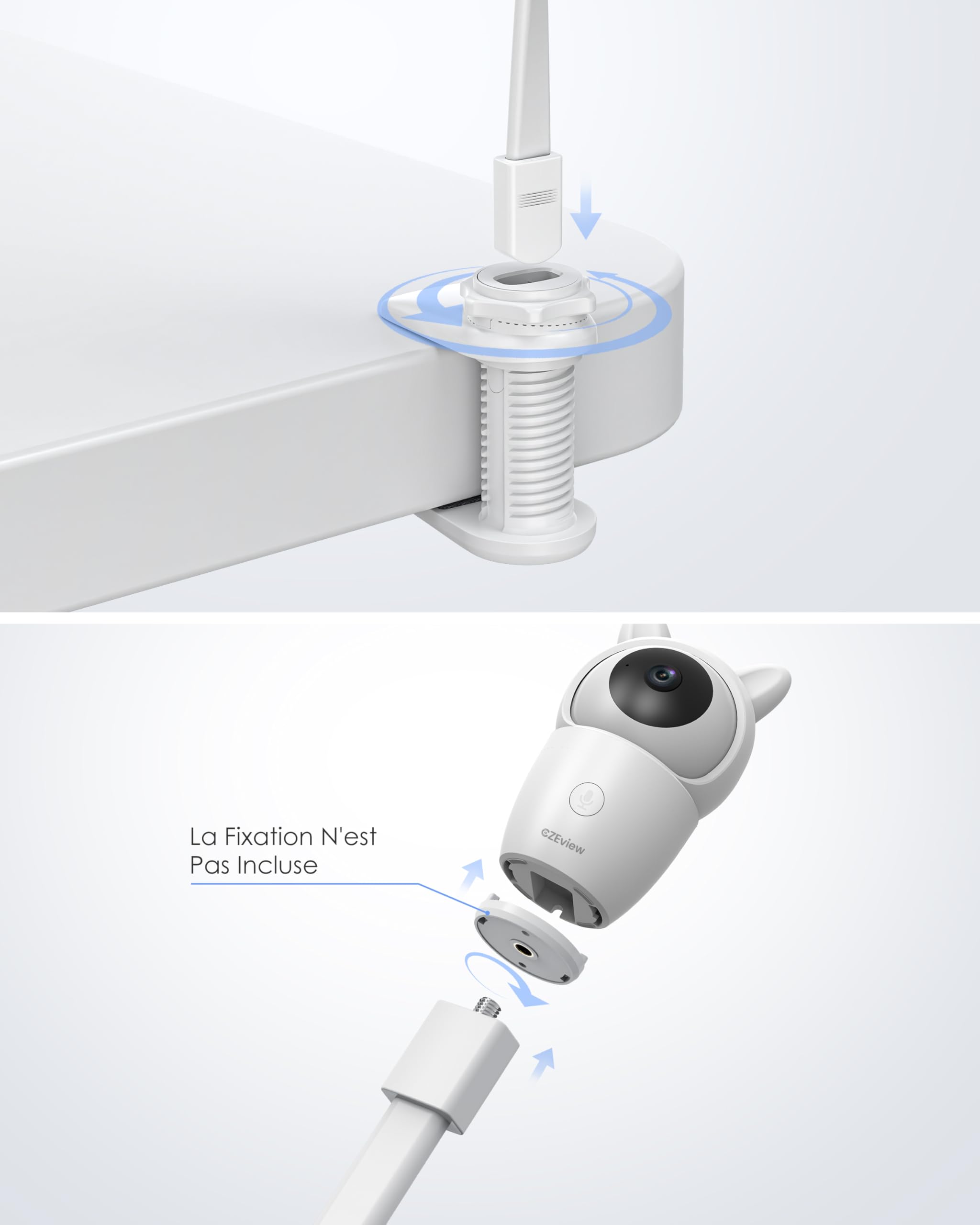 CZEview Derebir - Supporto per fotocamera per neonati, compatibile con la maggior parte dei video baby phone