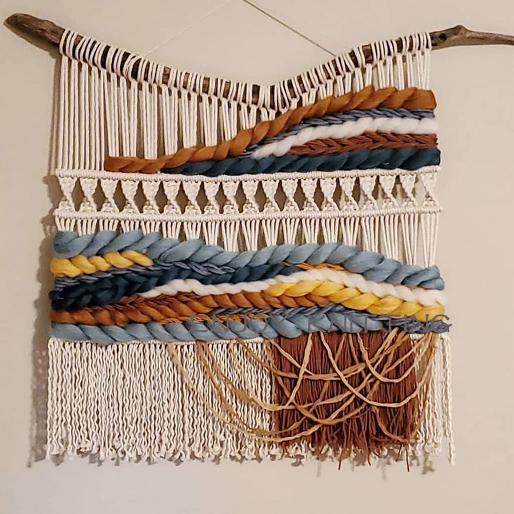 Tapiz Tejido a Mano de Estilo nórdico, Estilo étnico, decoración de Pared de Arte de Gama Alta (Size : 130x140cm/51.2x55in)