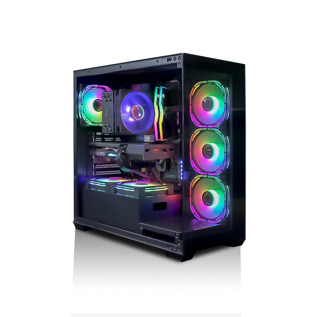 Blitz Gaming PC - Intel Core i5-12400F | GeForce RTX 3060 12GB GPU | 16GB DDR4 RAM | 1TB NVMe SSD | Air Cooler | H610 MB | 650W 80+ PSU | WiFi/BT/Win11 Pro | Desktop Computer