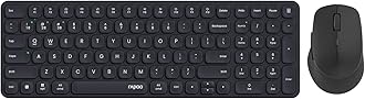 Rapoo 9360M Wireless Keyboard and Mouse Combo, Blade-Series E9310M 99-Key Ultra-Thin Keyboard and M300G Silent Mouse, Support 4 Devices, Quiet, Compact, Battery Powered, for Windows/Mac/Linux/Chrome