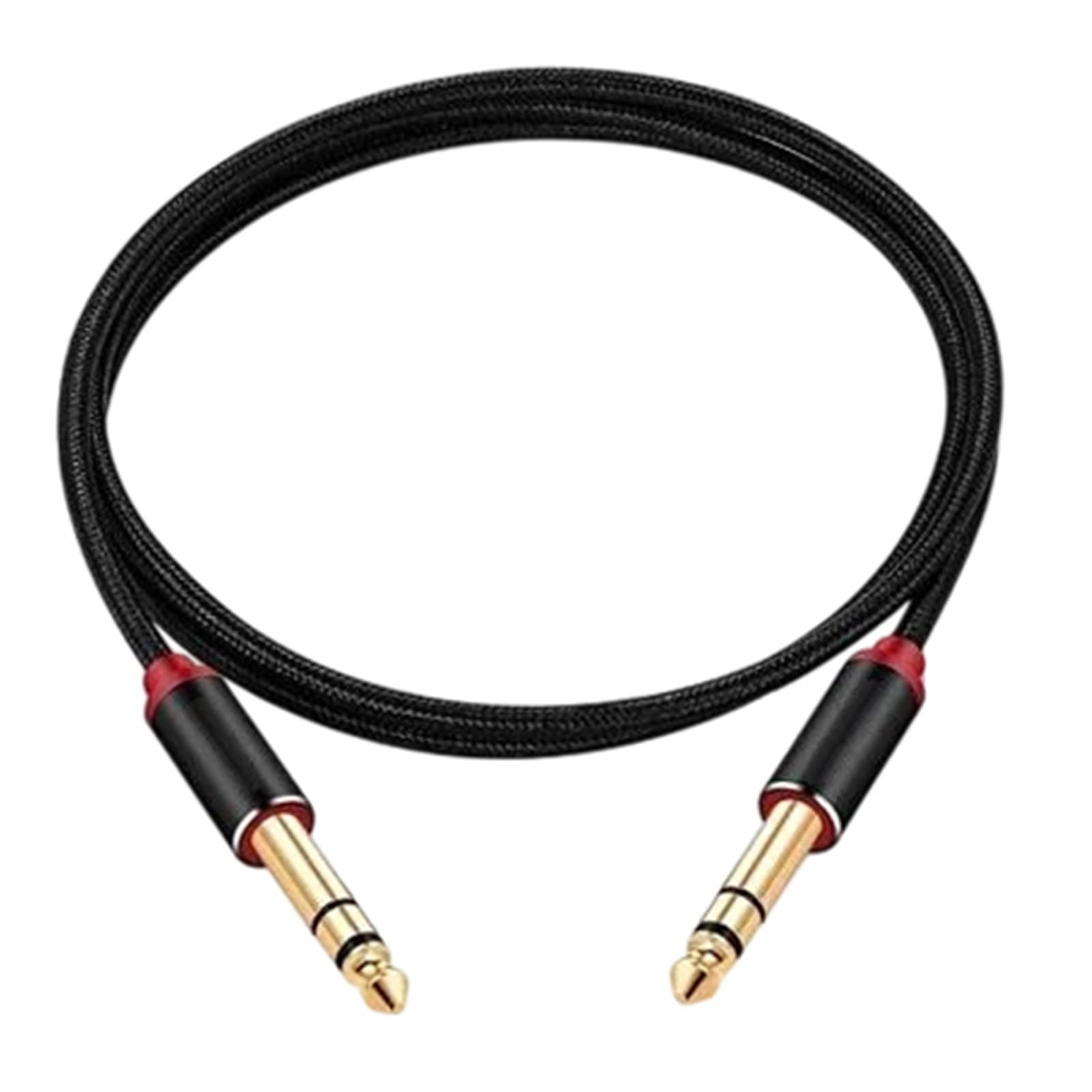 Cable De Audio Para Guitarra Cable De Instrumento 6,35mm 1/4 TRS Estéreo Para Amplificador Bajo Mandolina Guitarra Eléctrica(5m)