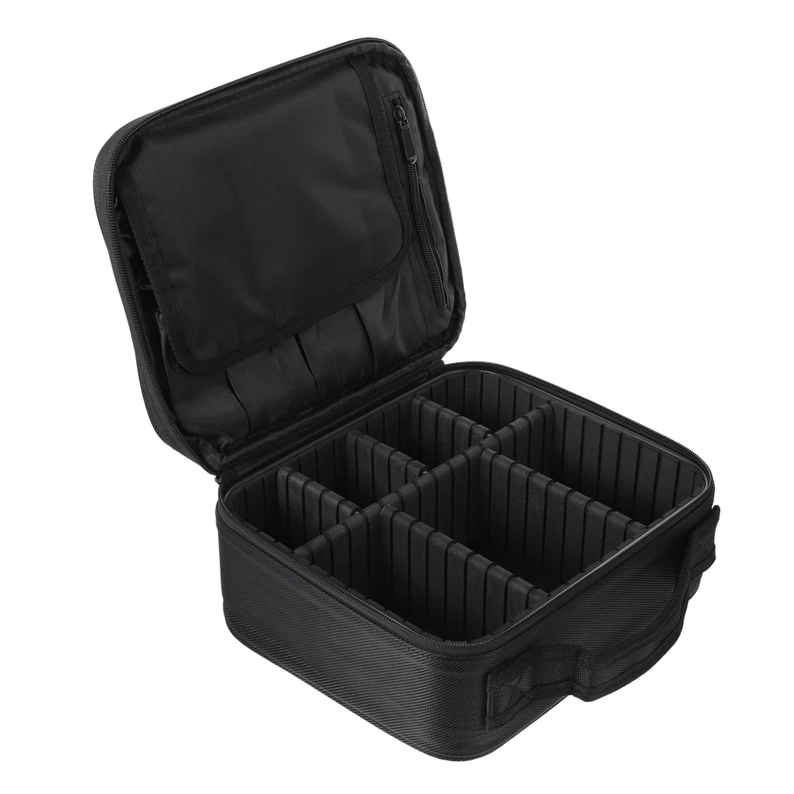 FRCOLOR 1pezzi Borsa Da Viaggio Per Cosmetici e Articoli Da Toeletta Organizer Portatile Per Beauty Case Maniglia e Design Auto-stante Resistente All Acqua Nero