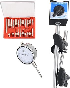 Clockwise Tools, Dial Test Indicator Precision Measuring Gauge Tools Kit, Dial Indicator with Magnetic Base and Point Precision Inspection Set, Test Indicator Test Indicator