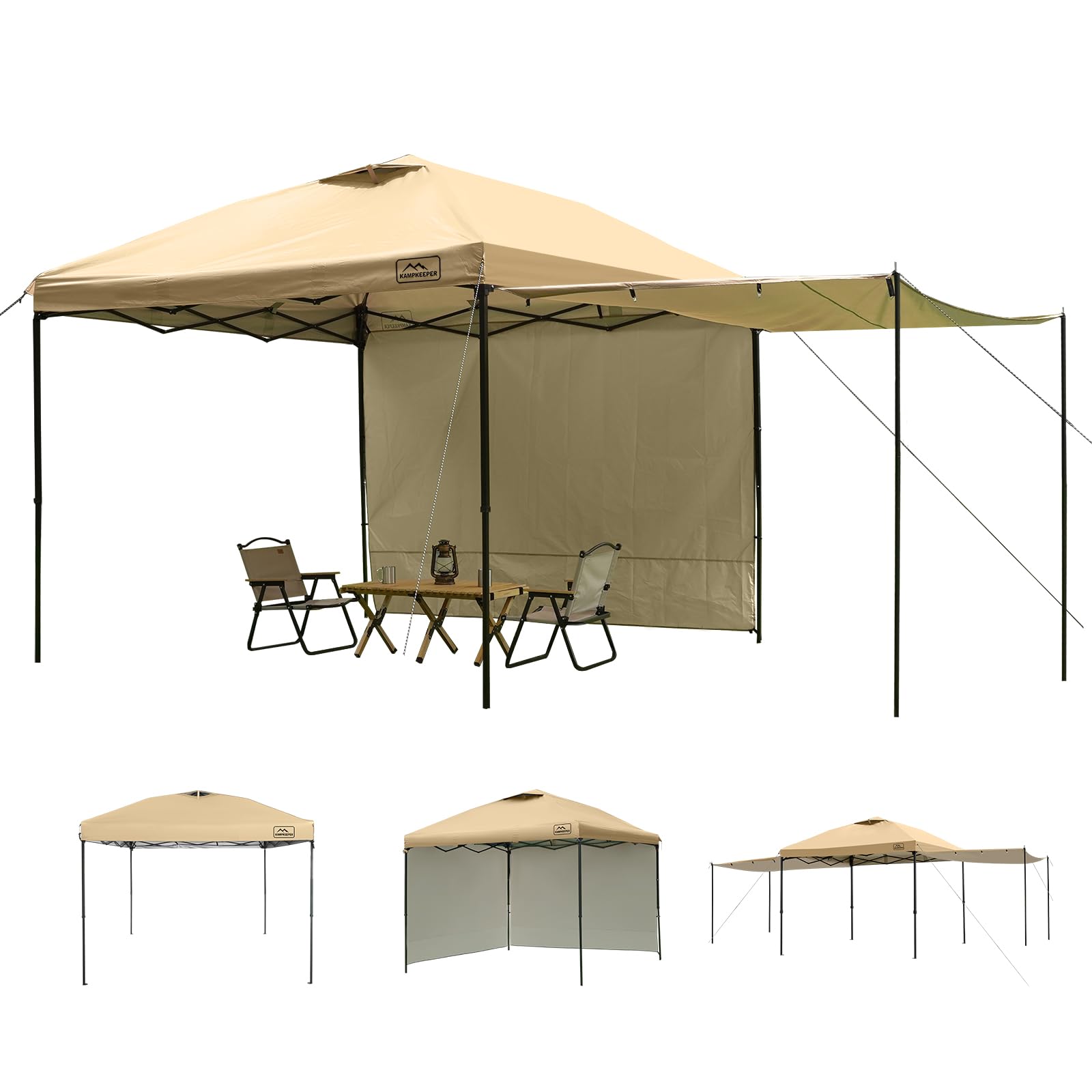 Amazon.com : KAMPKEEPER 10x10 Easy Pop Up Canopy Tent with 2