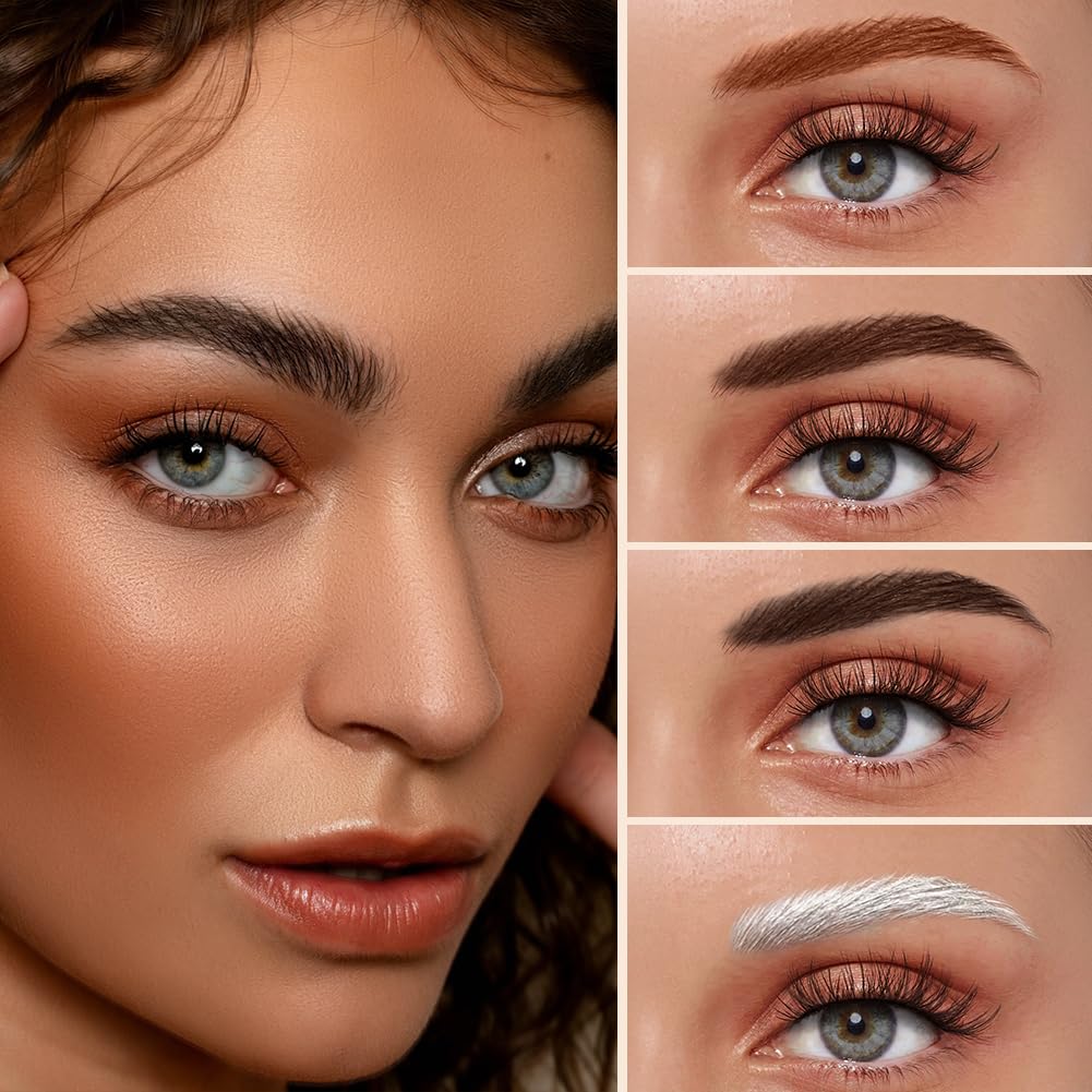 LOPHE Gel Fijadora de Cejas, Crema de Cejas 4,5g, Pomada de Ceja de Larga Duración con Cepillo, Eyebrow Gel para Maquillaje con Efecto Laminado Instantáneo,Pegamento de Ceja Sin Residuos Marrón Oscuro — view 6