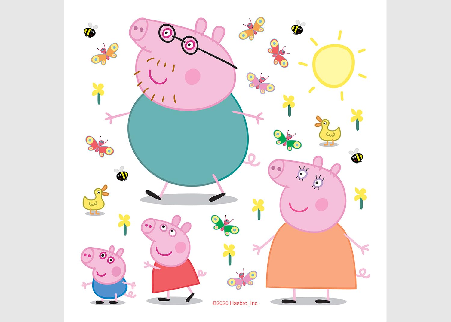 AG Design AG Design ADKS 3832 Peppa Pig Classic Children's Room Wall Stickers, Wall Sticker, Boy Decoration, 30 x 30 cm