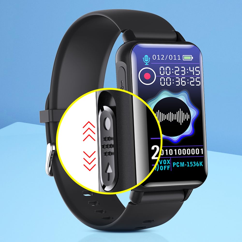 Pulsera grabadora de voz portátil con grabación de 36 horas y soporte multilingüe para clases y reuniones