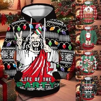Kersttrui voor heren, grappige ronde hals, lange mouwen, lelijke kersttrui voor mannen, feeststijl, casual, losse kersttrui, gebreid kerstsweatshirt, pullover, X5 - donkerblauw, 3XL