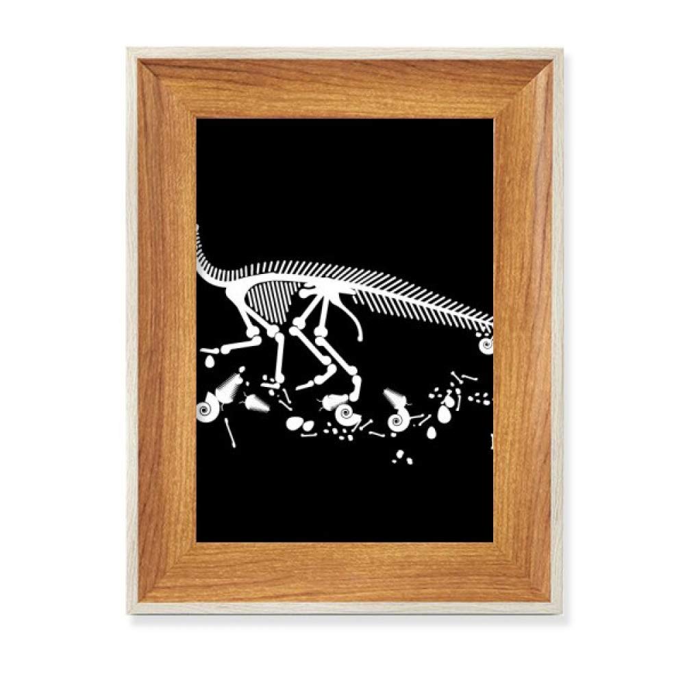 Os de Dinosaure Cadre Photo Bois Noir pour Déco Bureau