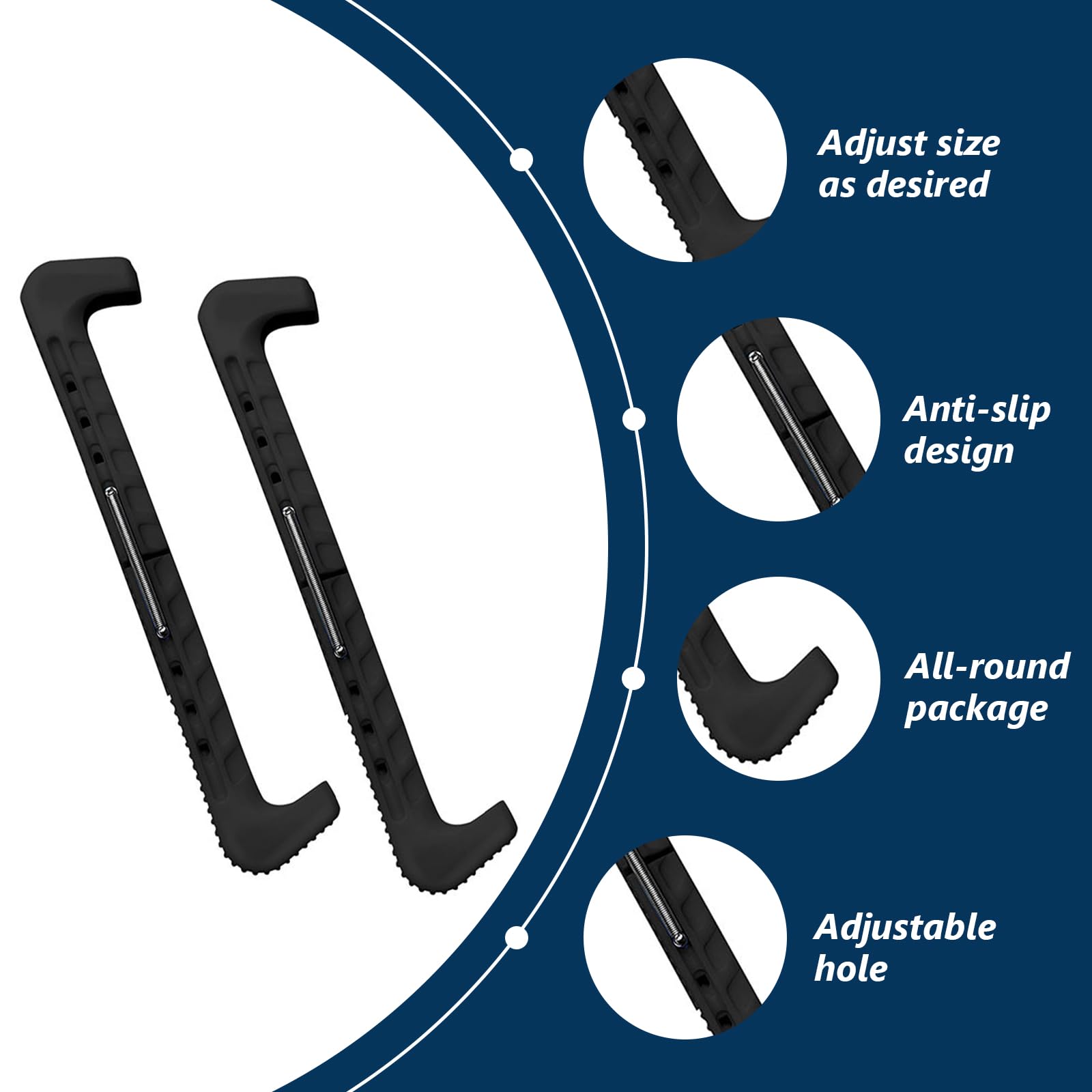 1 Paar Kufenschoner Für Schlittschuhe - Verstellbar Für Kinder & Erwachsene