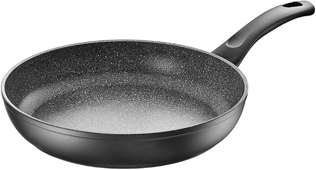BALLARINI Bari Pan Aluminium with Granitium Non-Stick Coating Suitable for Induction Cookers Temperature Control Made in Italy, aluminium, grey, 28 cm