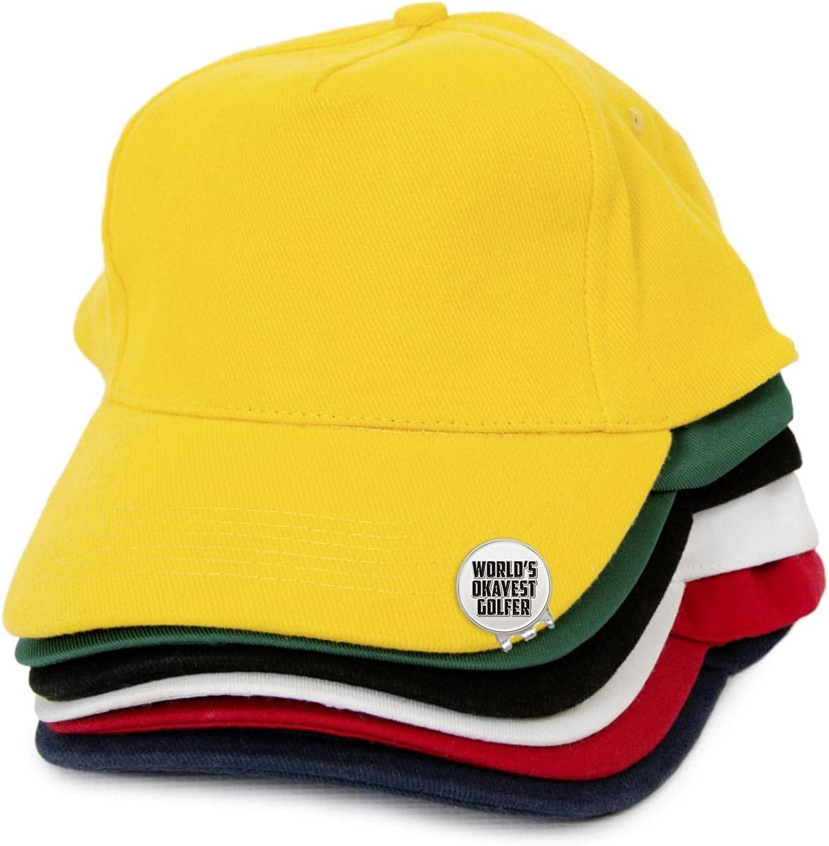 review World’s Okayest Golfer Golf Ball Marker Hat Clip Dad Gift – 25mm Stainless Brushed Chrome Silver Metal Golfing Tool for Clipping to Cap, Visor – Novelty Gift for Golfer from Kids, Son, Daughter, Wife