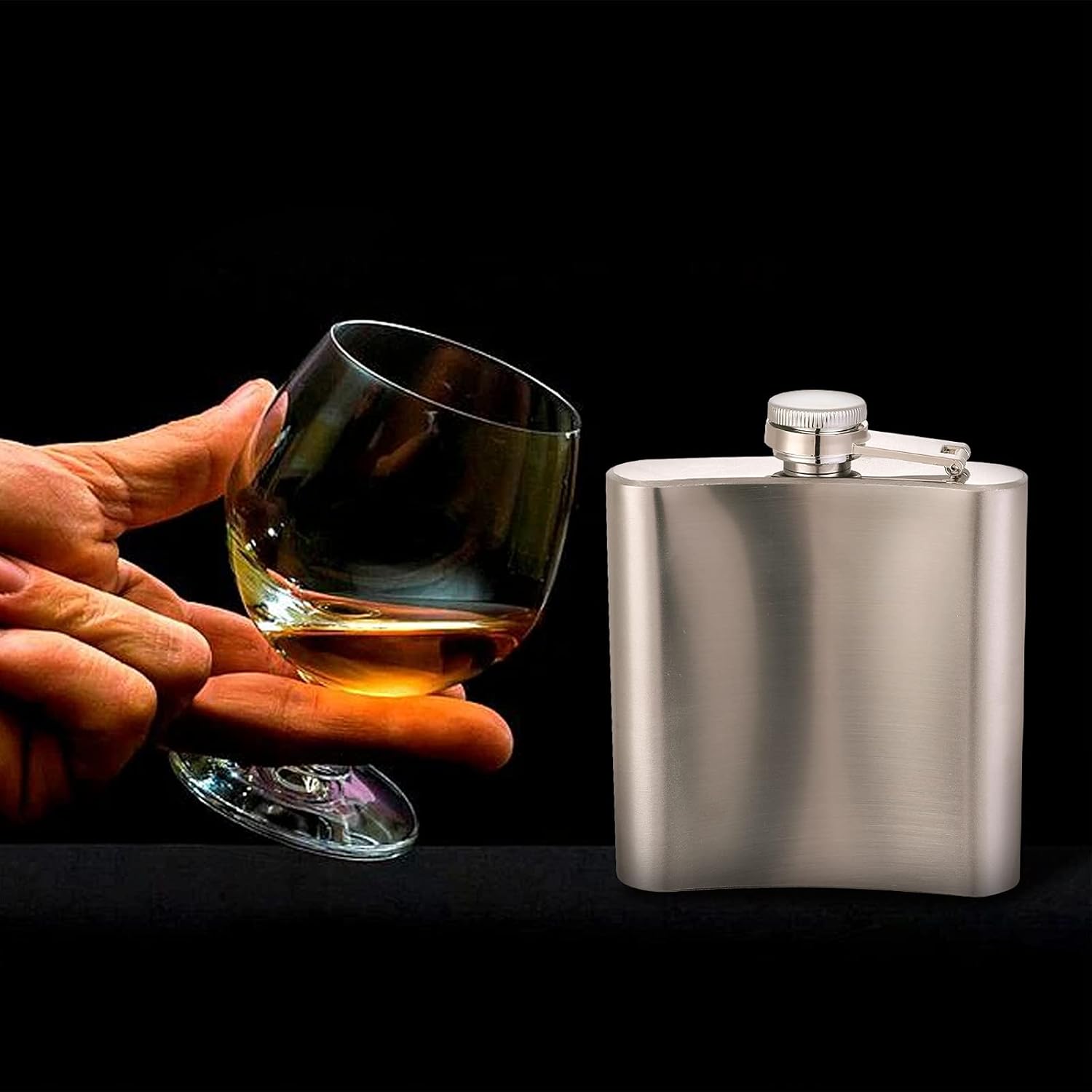  | 10 pcs Hip Flask for Liquor Matte Silver 6 Oz Stainless Steel Leakproof with 10 pcs Funnel for Gift, Camping, Wedding Party: Flasks