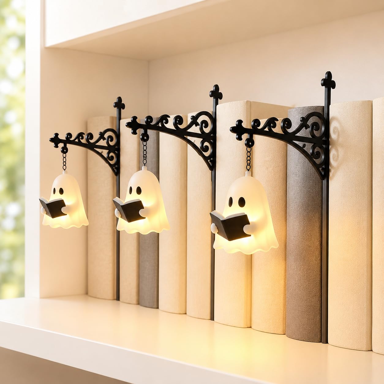 Wisząca lampa LED w stylu vintage, ciepła dekoracyjna latarnia do kącika książki, biblioteki domowej, gabinetu i czytania, idealna dla moli książkowych