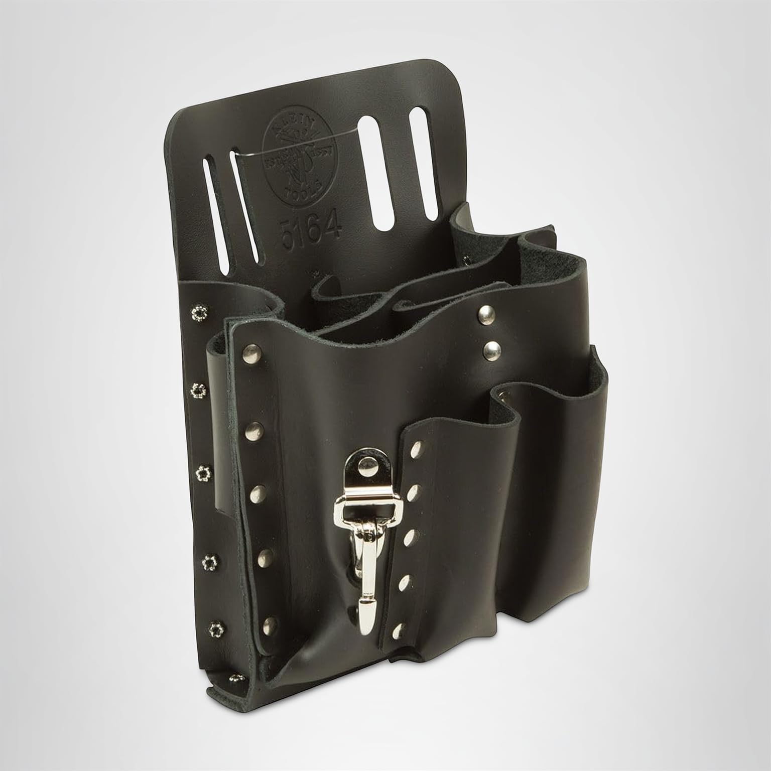 Klein Tools 5164 8-Pocket Tool Pouch Slotted - Leather Tool