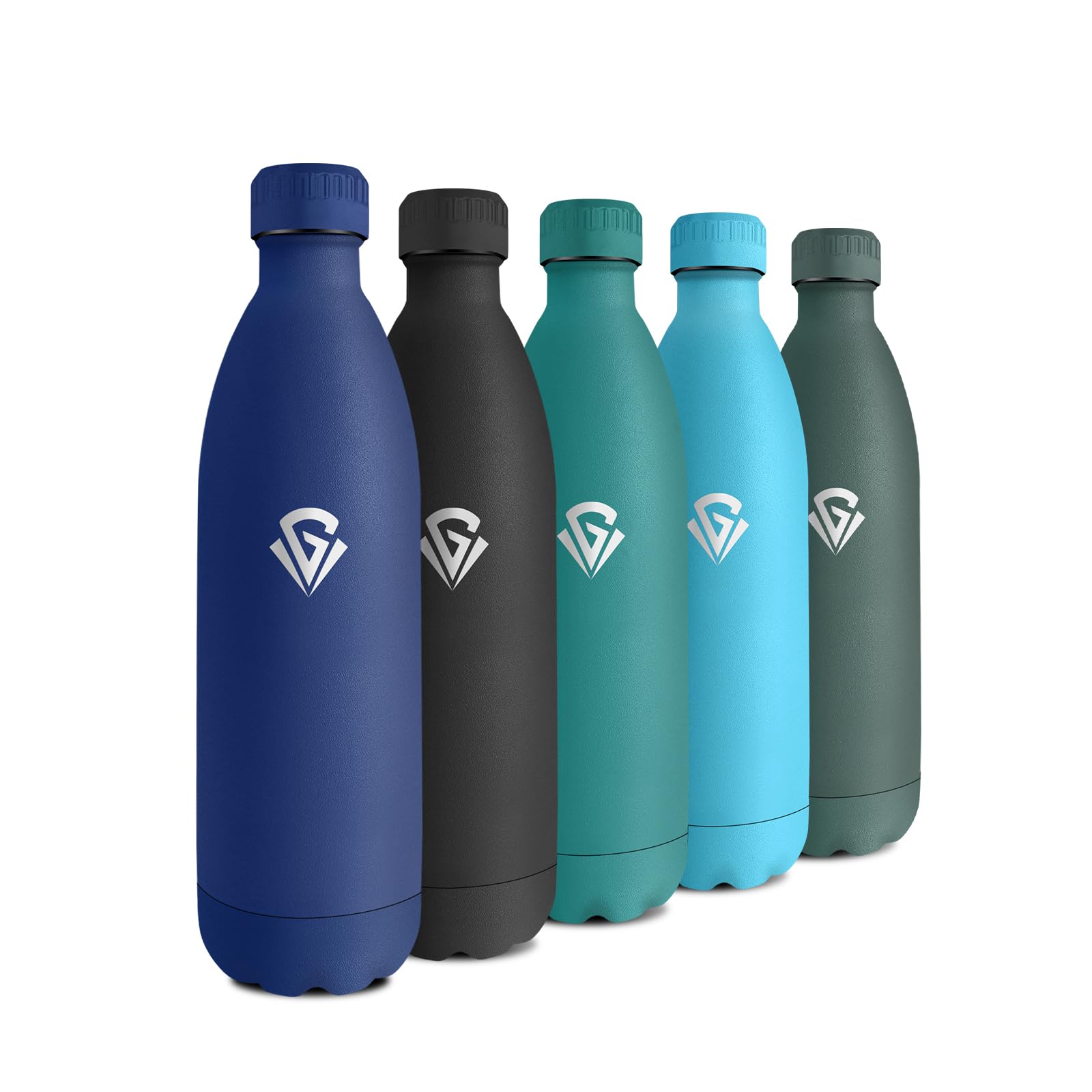 Thermosflasche 1L, Edelstahl Trinkflasche BPA-frei, Isolierflasche Auslaufsicher, Trinkflasche Kohlensäure, Wasserflasche Isoliert für Büro, Uni, Arbeit, Outdoor, Sport, Reisen, Schule, Fahrrad