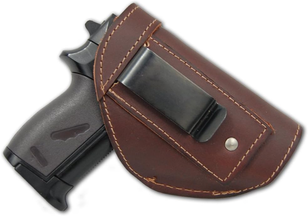 New Barsony Brown Leather Inside The Waistband Holster for Mini/Pocket 22 25 380