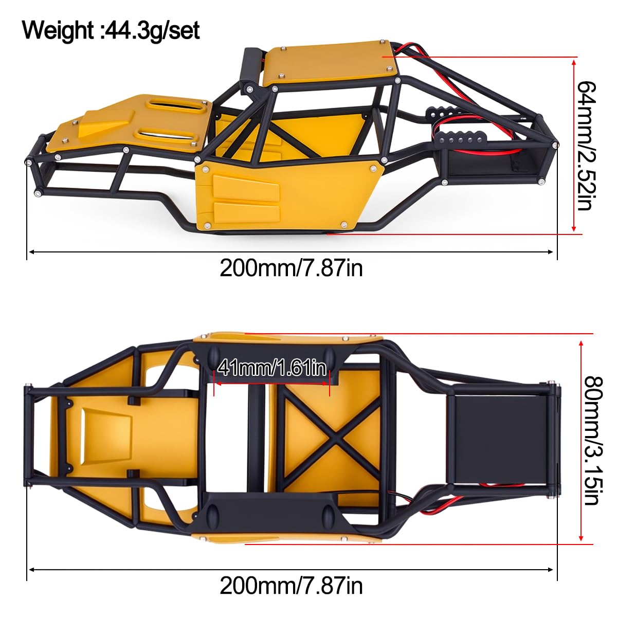 Rock Tarantula - Carrozzeria in nylon per passeggino Ki 1/18 TRX4M (viola)