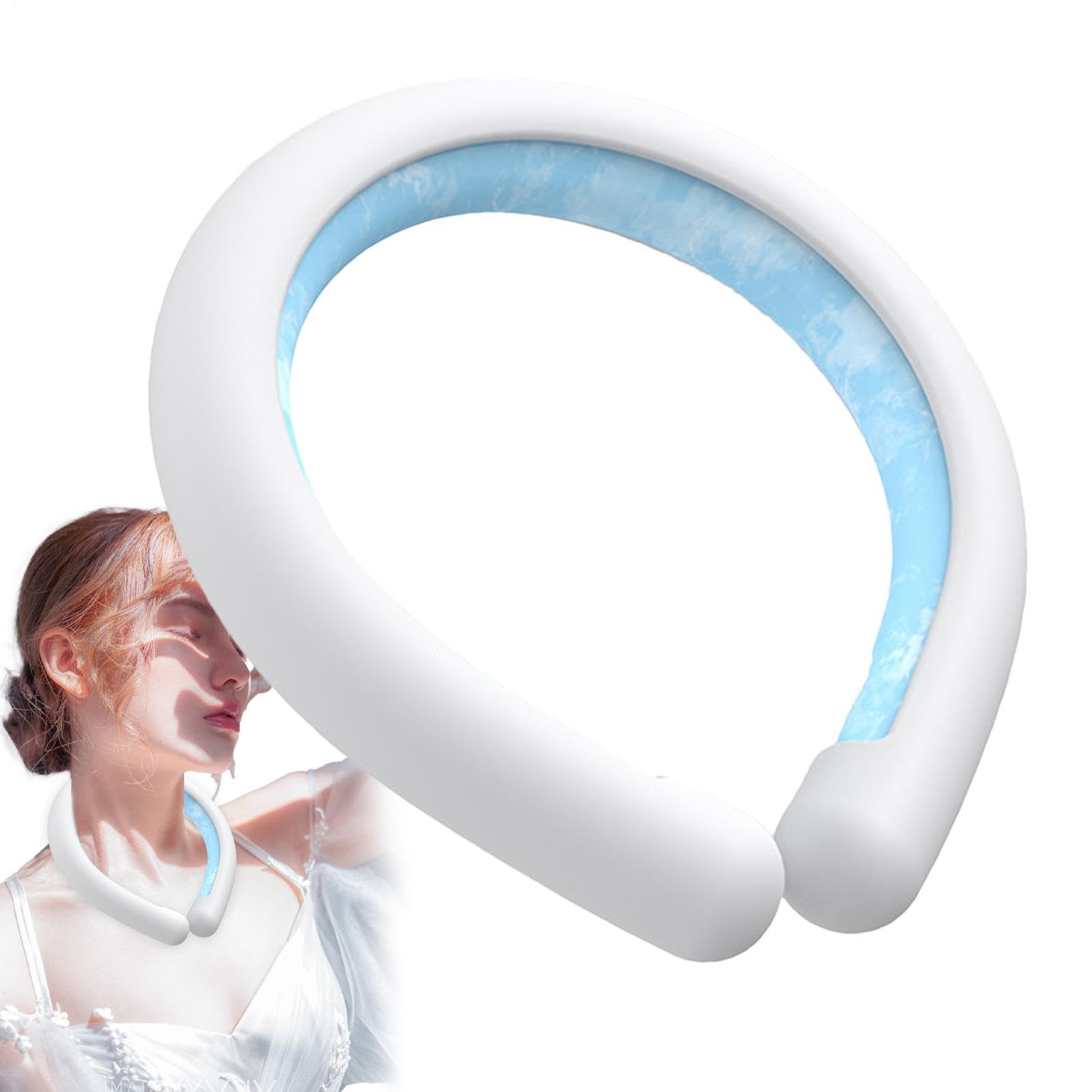 Générique Pack de glace à gel froid de cou portable, tube de refroidissement du cou, relief pour les bouffées de chaleur, refroidisseurs de cou pour temps chaud