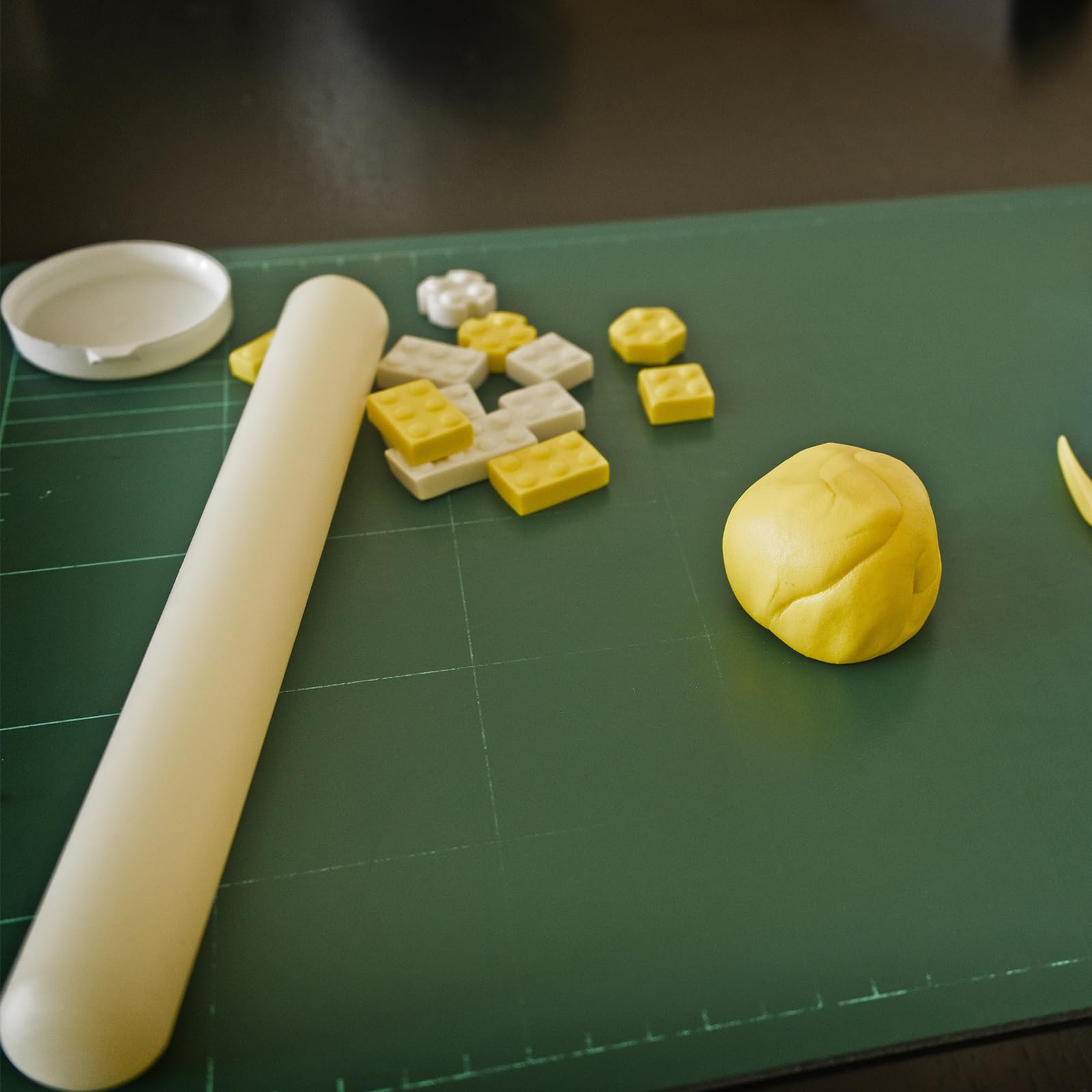 Mattarello In Silicone Con Manico In Legno 22,9 Cm - Antiaderente Piccolo Rullo Per Pasta, Pizza E Fondente - Blu E Rosa