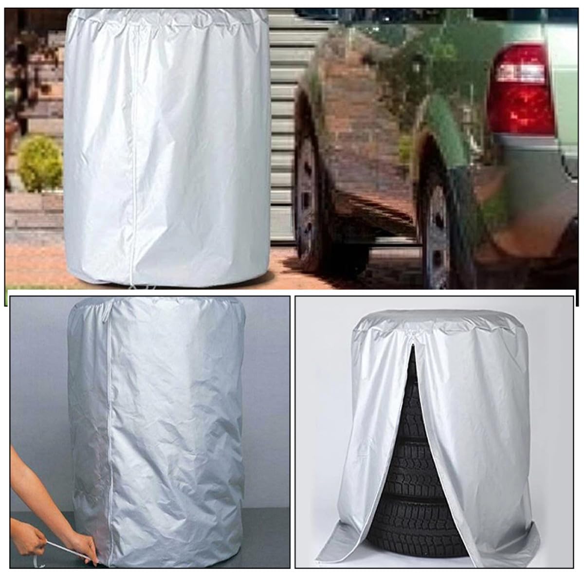 VALICLUD 2pezzi Copertura per Pneumatici di Scorta per Rimorchio Camper Auto Protezione Anti-uv Resistente Intemperie Robusto Adatto per Suv Veicoli Fuoristrada Rv e Rimorchi