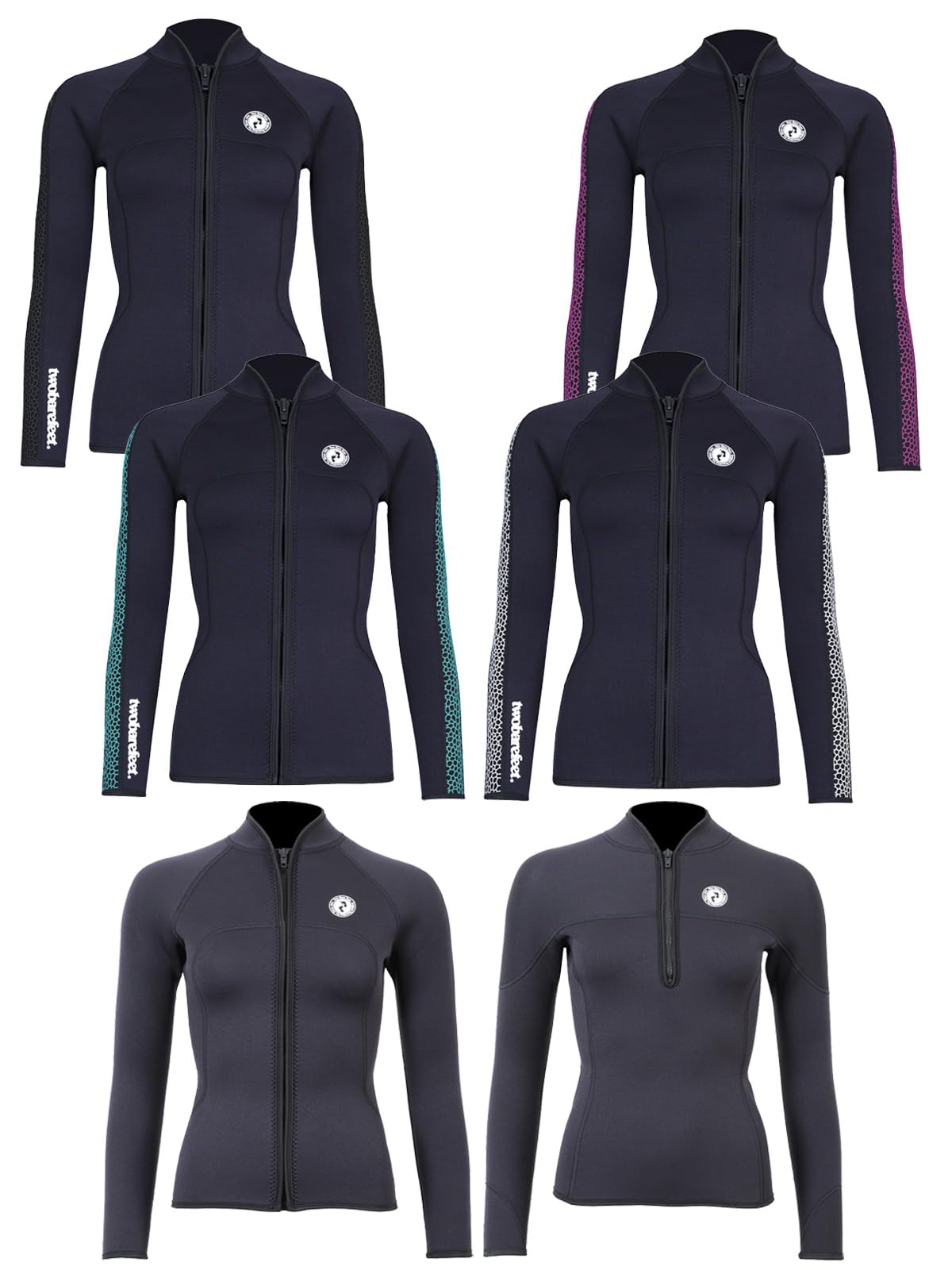 Buy Two Bare Feet Womens Heritage Full & Half Zip Wetsuit Jacket for