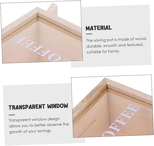 Miniatura 6 de 3pcs Piggy Bank Coin Jar for Adults Savings Jar for Adults Money Bank for Kids Money Jar for Adults Money Saving Jar Money Bank for Adults Wood Coin