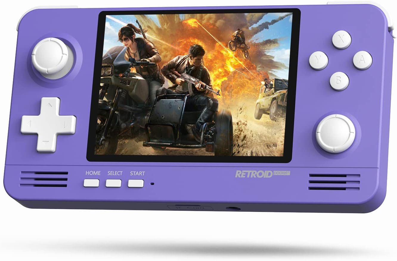 Retroid Pocket 2 Plus Retro Game Handheld Console, Retroid Pocket 2+ Android Retro Game Console Multiple Emulators Console Handheld 3.5 Inch Display 4000mAh Battery Classic Games Retro Gaming (Indigo)