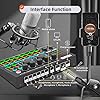 F999MAX Podcast Equipment Bundle, M997 XLR Mic with Tripod Stand, Metal Body & Indicator Panel, Noise Reduction & Voice Changer, Professional Audio Mixer for Live/Gaming/Podcasting #4
