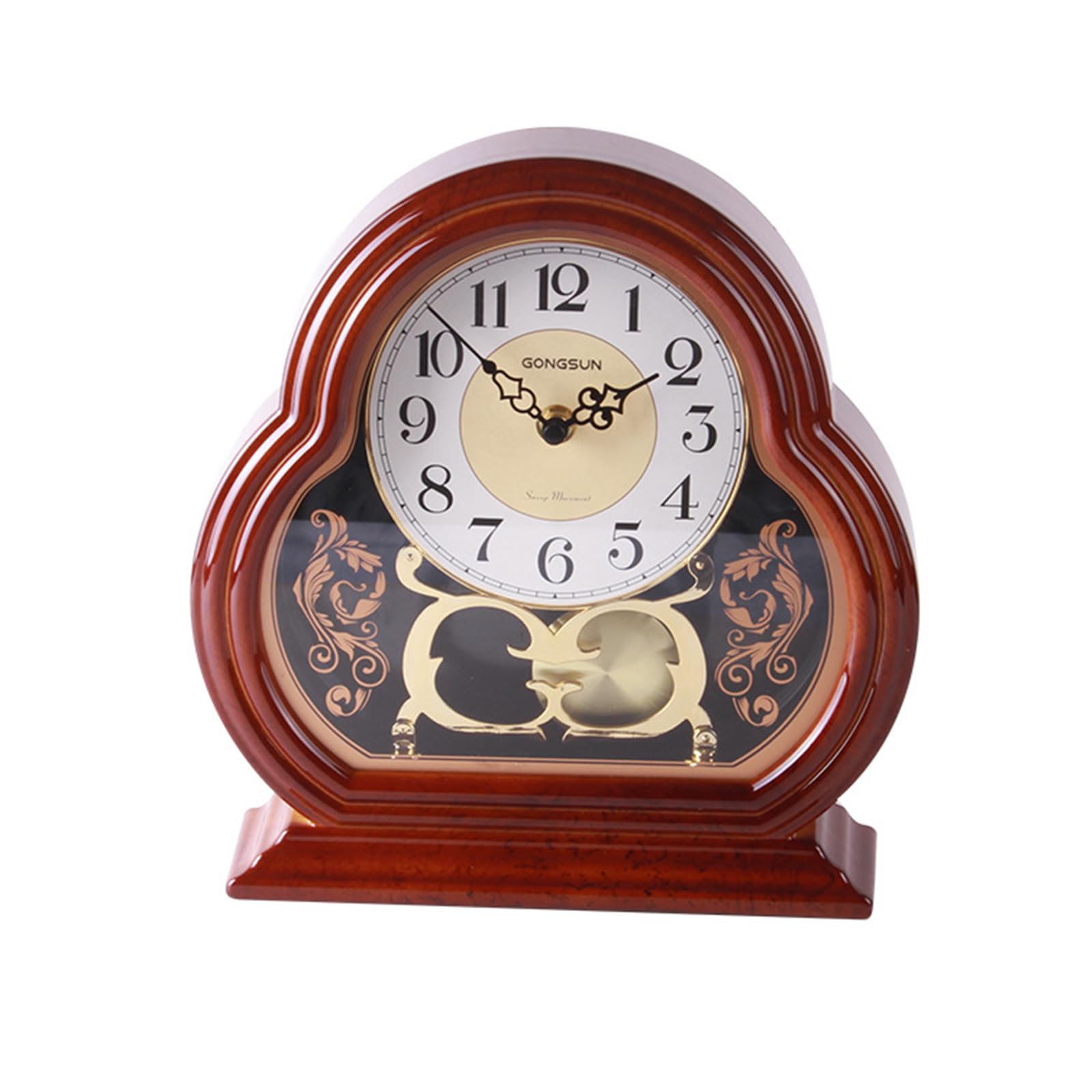 BINGOHM Mantel Clocks,Mantel Clock Decorative Chime,Battery Operated - Silent Mantle Clock for Living Room Decor Above Fireplace Mantel, Office, Table