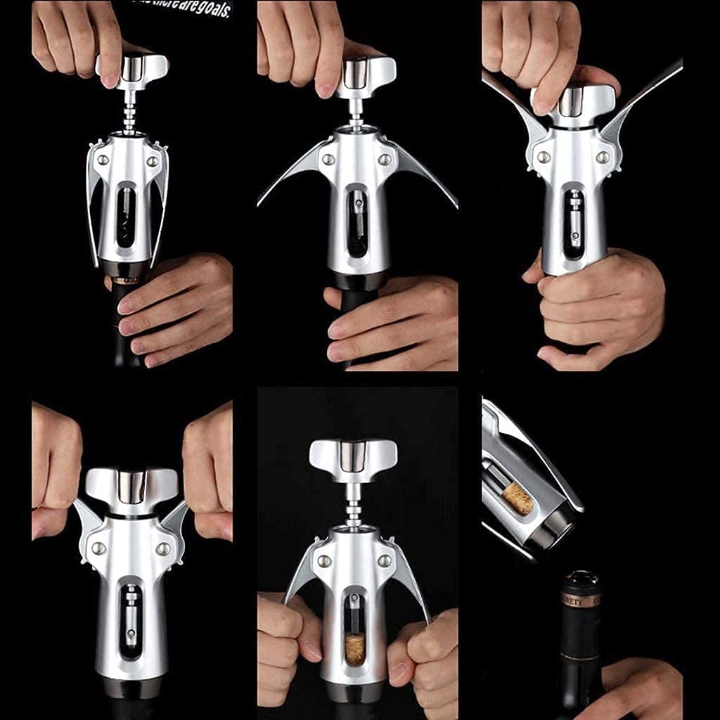 apribottiglie elettrico per vino， Apribottiglie multifunzionale for vino e birra, cavatappi for vino for tutte le bottiglie con tappo in sughero e birra. Maniglia ergonomica utilizzata nei bar del ris