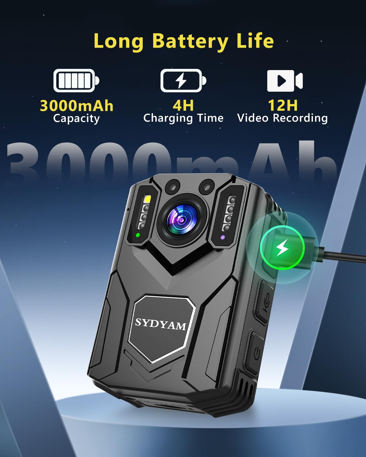 Z5 2K/1440P 256GB HD Body Camera, 8-10H Registrazione IP67 Impermeabile Corpo Telecamere con Audio e Video Registrazione, Body Cam per Polizia Escursionismo Meeting Guardia di Sicurezza Daily