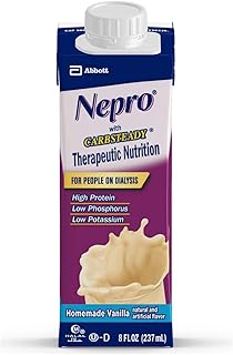 Nepro Nutrition Shake for People on Dialysis, with 19 Grams of Protein, 420 Calories, Vanilla, 8 fl oz, 24 Count