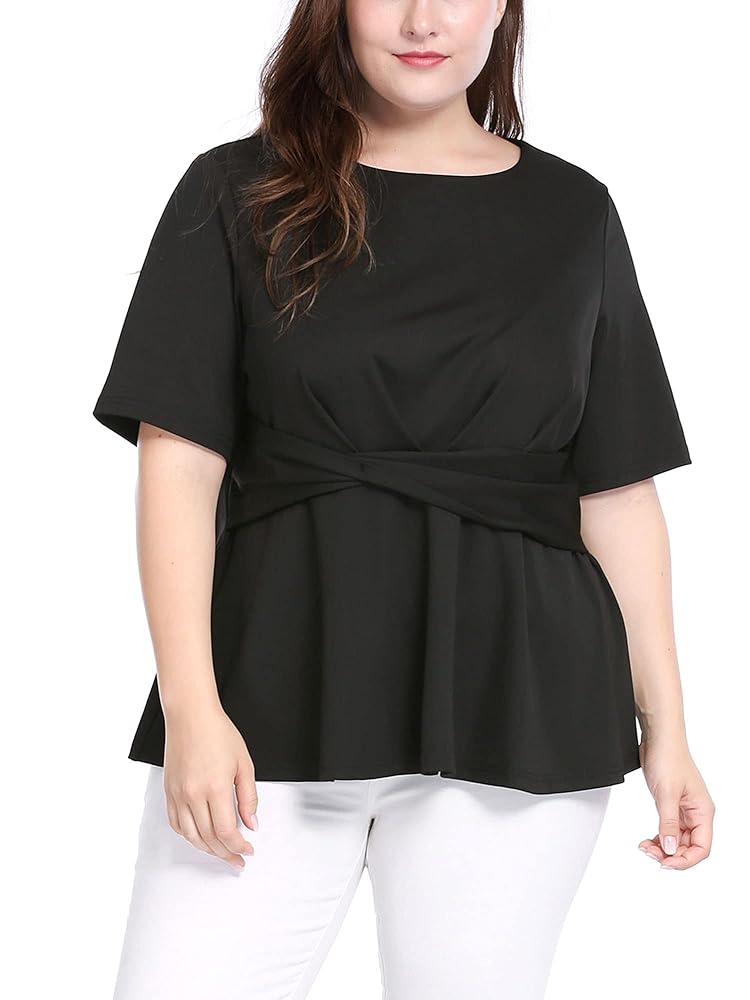 トップス eaphi flower jacquard peplum tops black The Jacquard Peplum Top – Hong Hoa