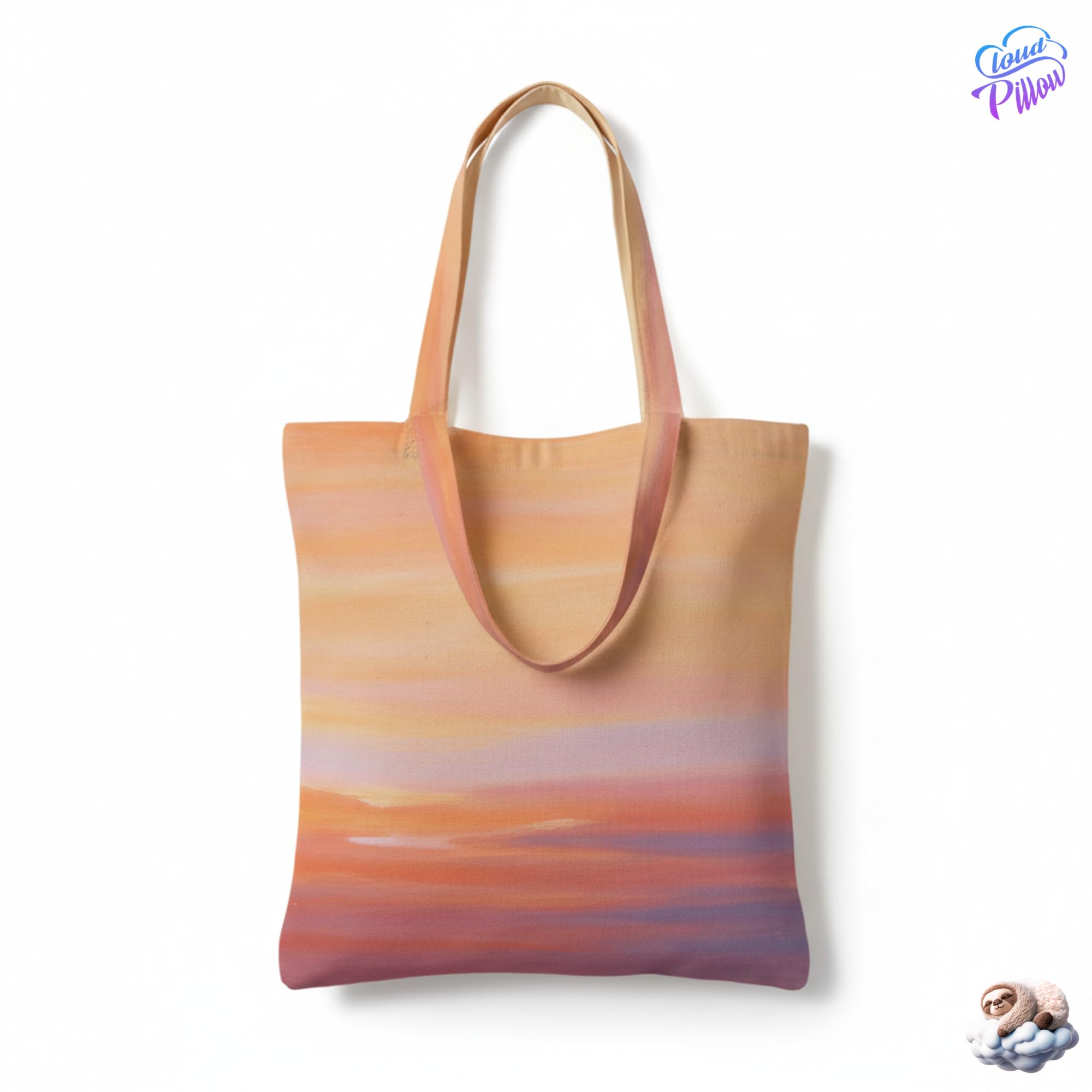 Cloud Pillow Torba bawełniana 38 x 42 cm – torba na zakupy 100% bawełna 144 g/m², uchwyt ok. 70 cm, bez nadruku, do samodzielnego wykonania – praktyczna na co dzień, na uczelnię i do biura – Öko-Tex